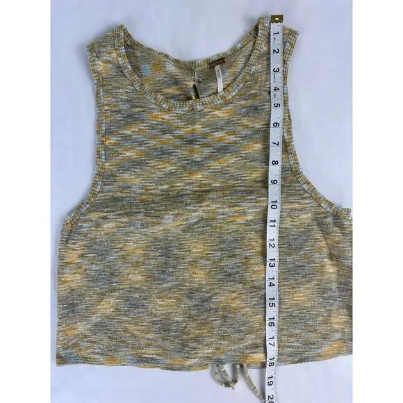 Free People Best of Us Knit Tank Top Warm Sky Tan Medium Boho Minimalist Neutral - Picture 7 of 9